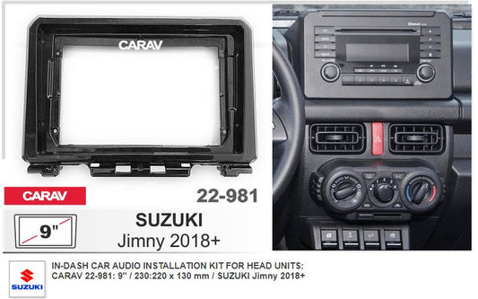 Carav In-Dash Car Audio Installation Kit For Head Units: : 9" 230:220 X 130 Mm Suzuki Jimny 2018+ 22-981